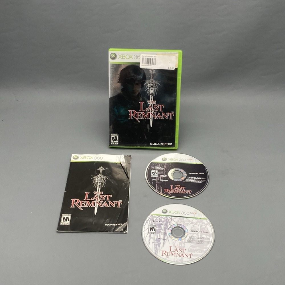 The Last Remnant (Xbox 360 2008 Square Enix) Complete CIB Case Manual 2 Discs